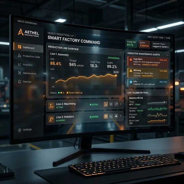 Smart manufacturing IT solutions — IoT telemetry, predictive maintenance, and ERP integration